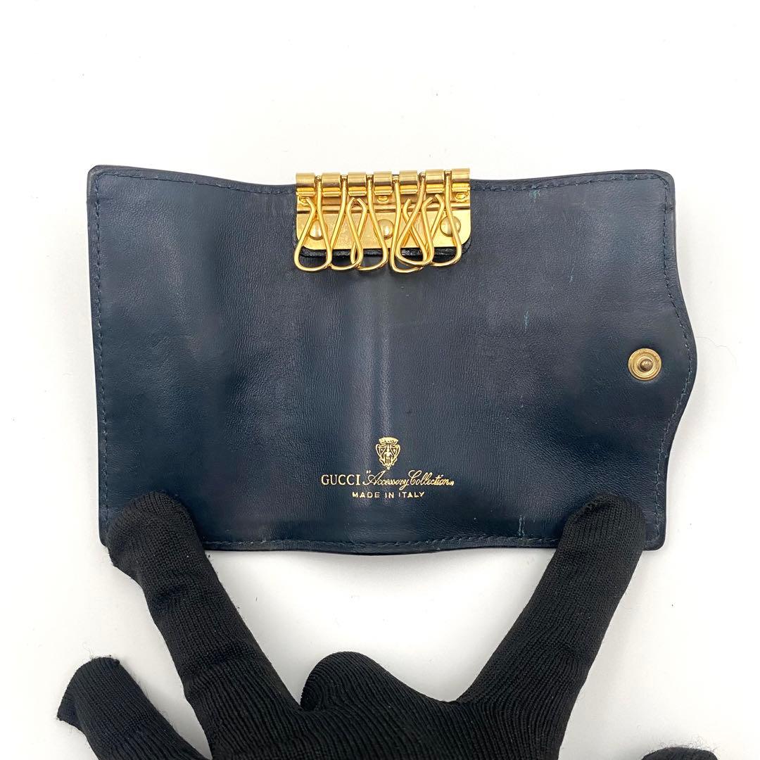 【美品】GUCCI GG シェリーライン インターロッキング 6連 キーケース
