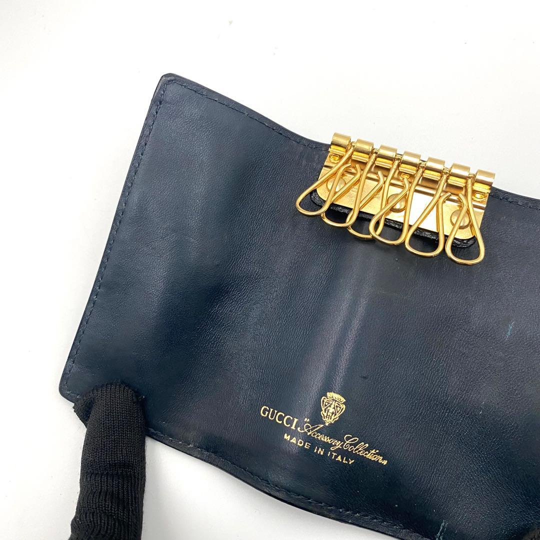 【美品】GUCCI GG シェリーライン インターロッキング 6連 キーケース