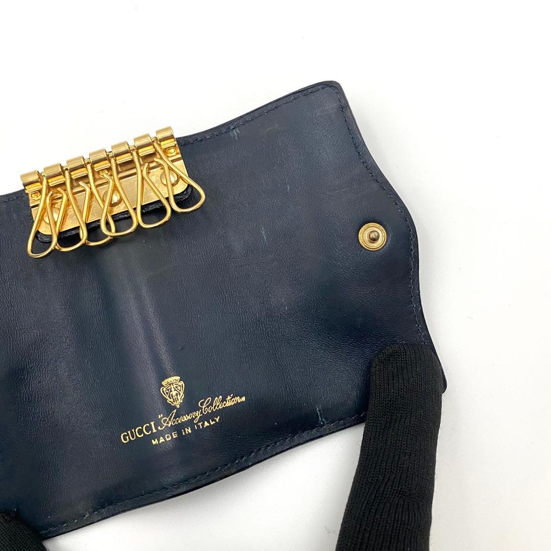 【美品】GUCCI GG シェリーライン インターロッキング 6連 キーケース