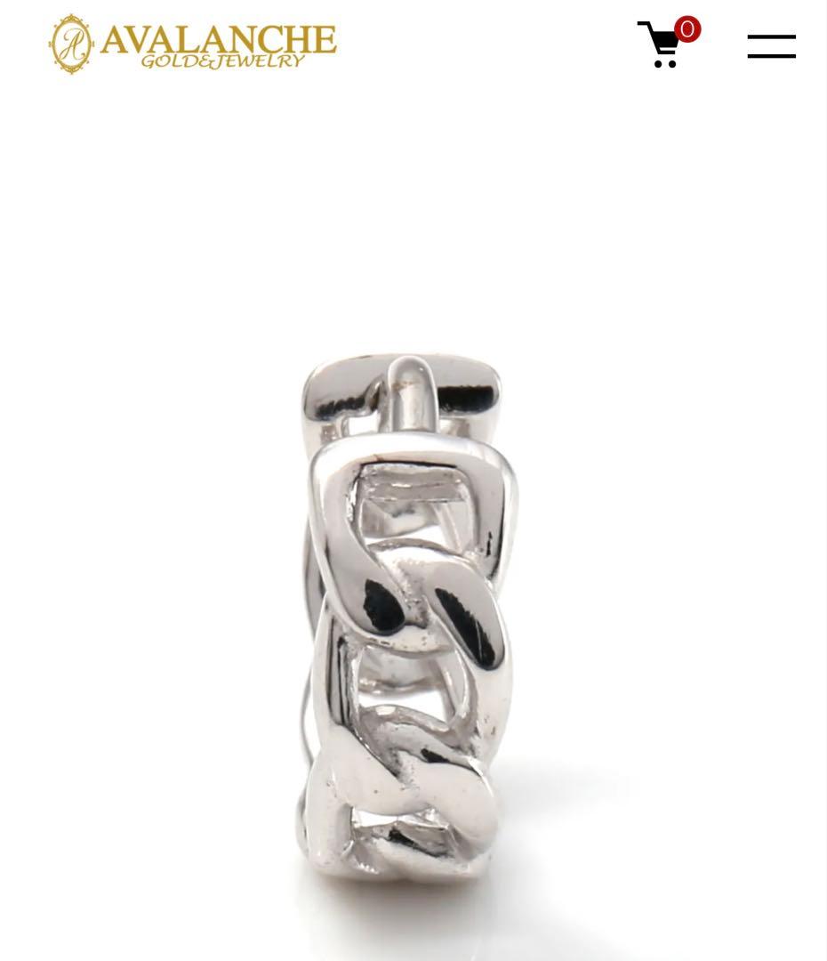 美品 AVALANCHE 10K WG マイアミ フープピアス 2個セット 両耳