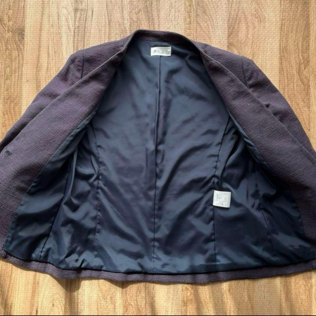 【自宅で洗える】PLST スーツ 上下 + アンカーウーマン ブラウス　Mサイズ