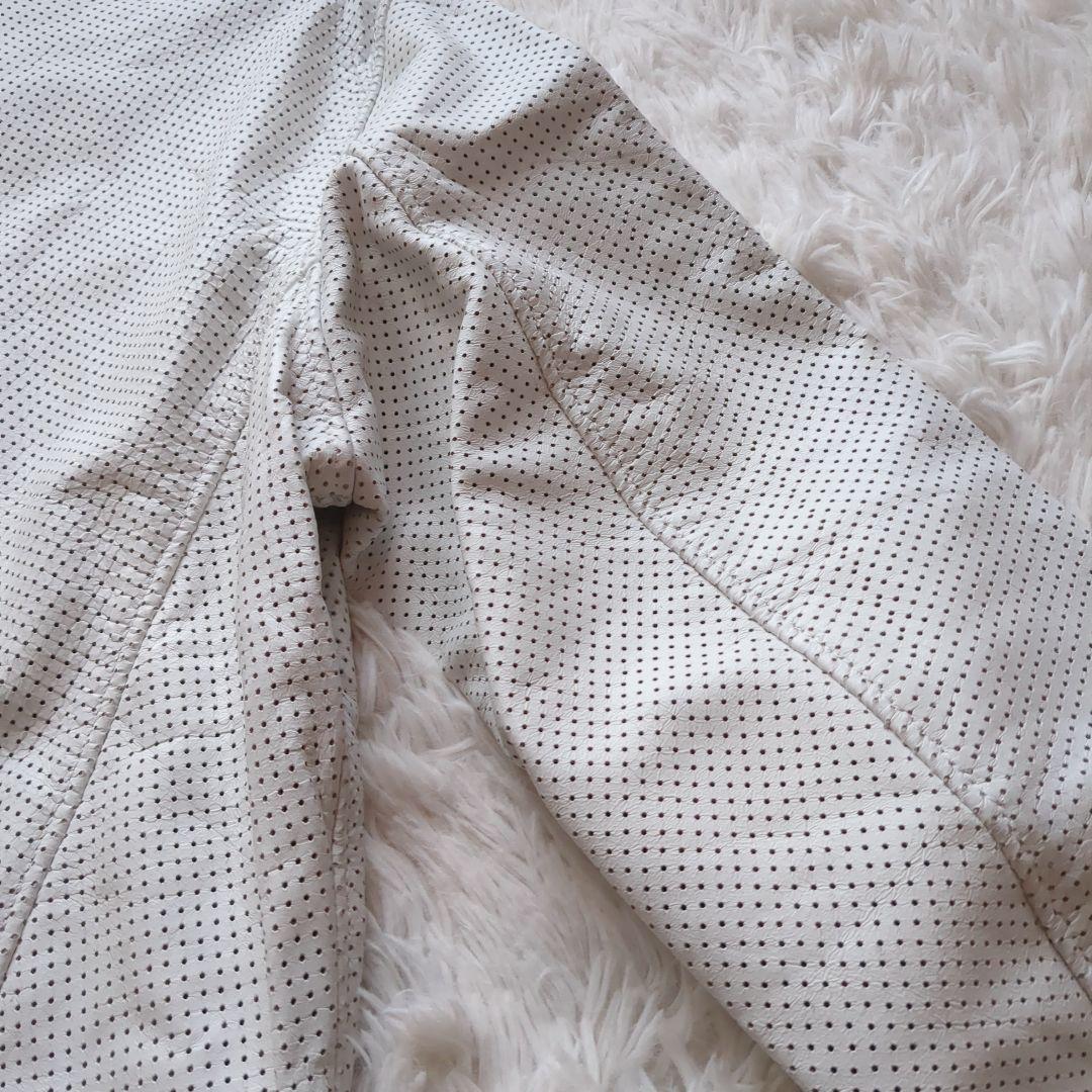 HORN WORKS パンチングレザー ライダースジャケット バッファロー XL