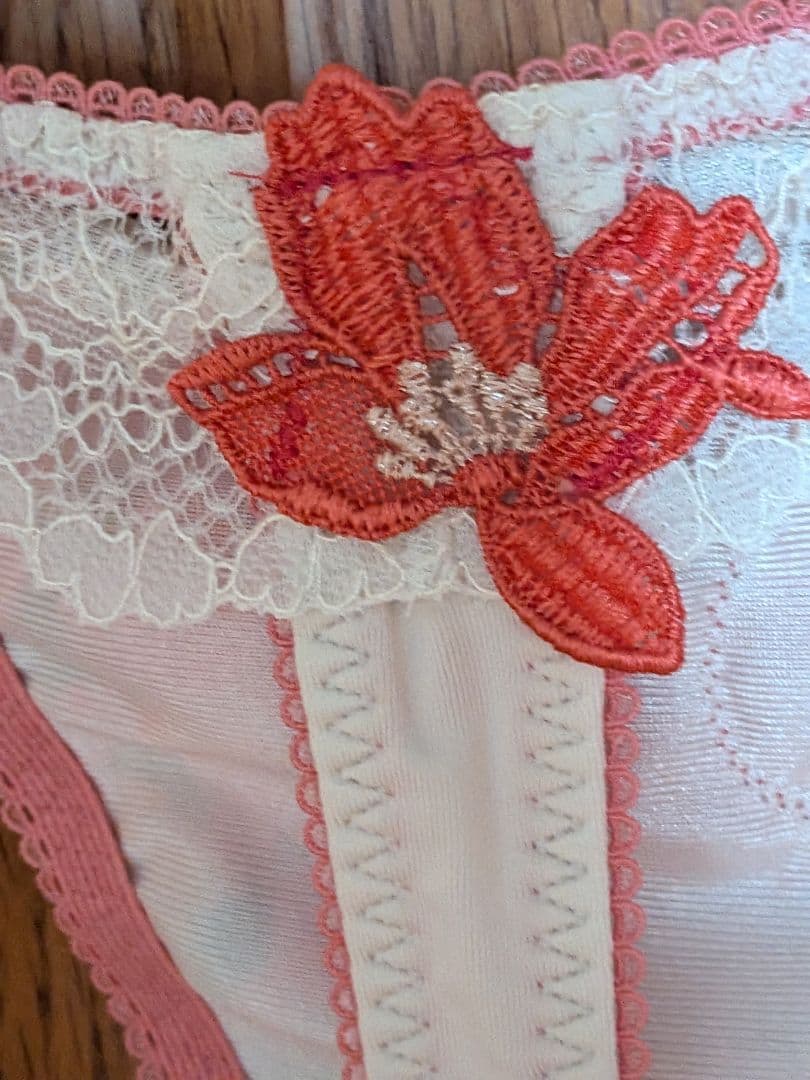 サルート、リボンブラD75 花柄刺繍ちはやふるリボンブラジャー、ソングLサイズ。