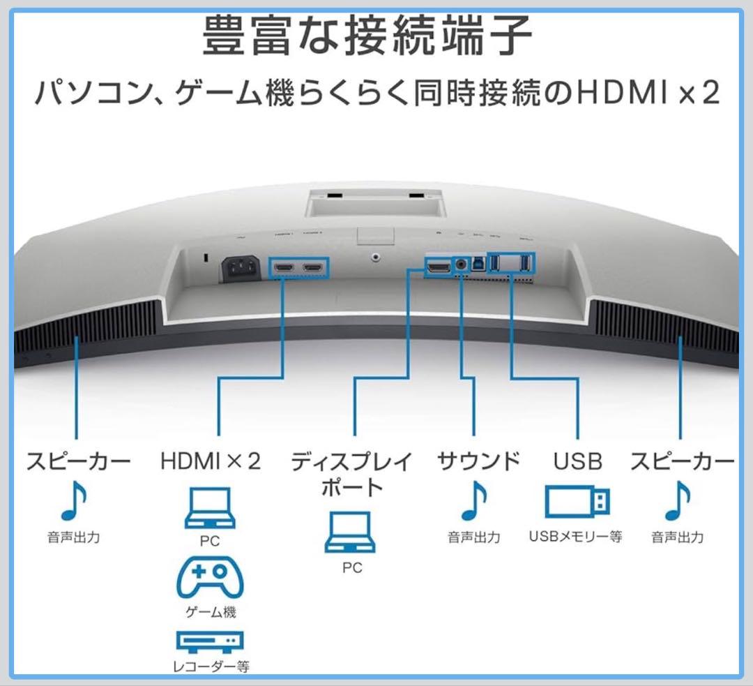 Dell S3221QS 31.5インチ 曲面 湾曲4K モニター