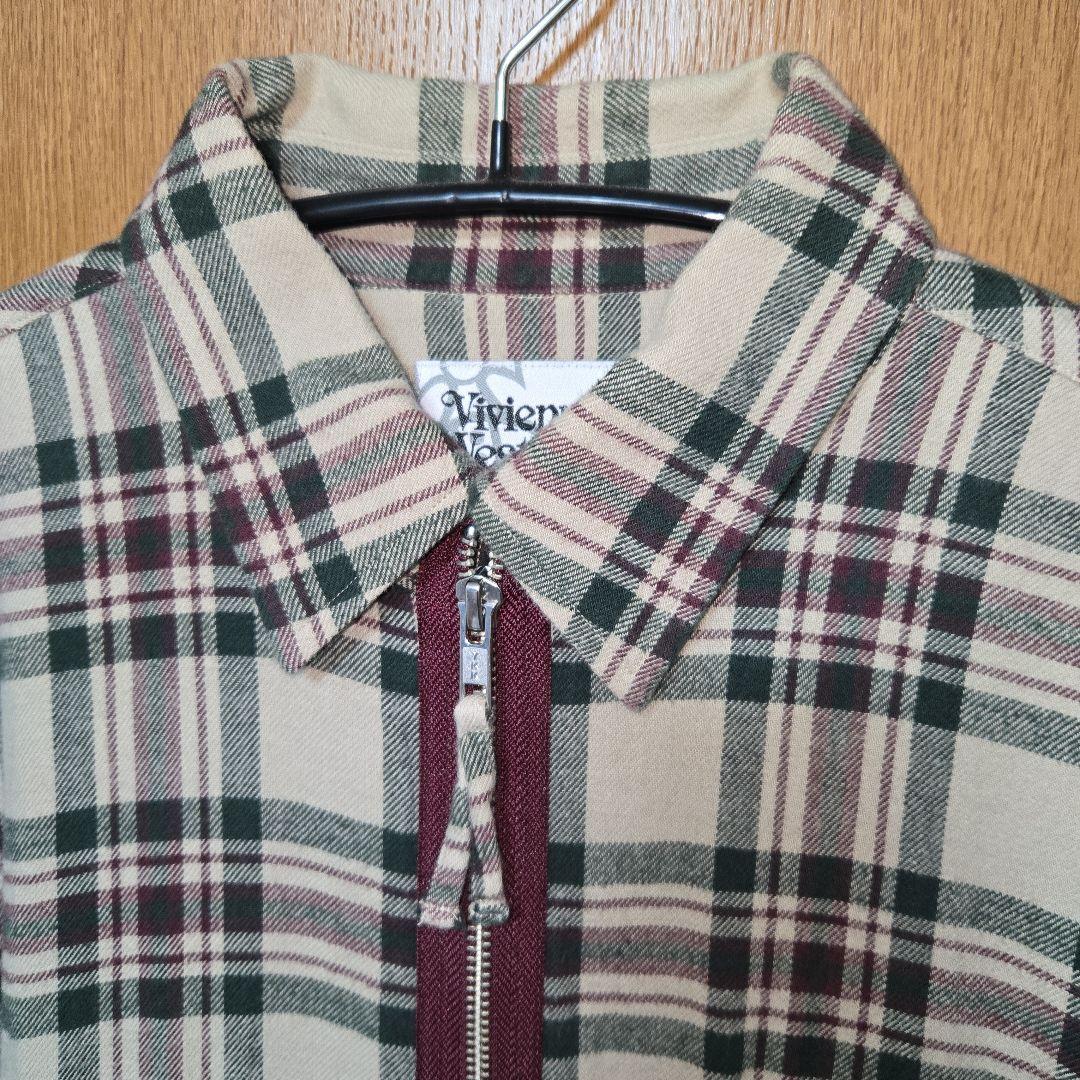 ジップアップ 長袖チェックシャツ Vivienne Westwood MAN