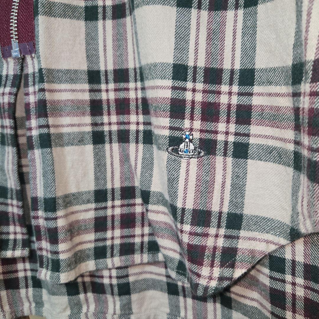 ジップアップ 長袖チェックシャツ Vivienne Westwood MAN