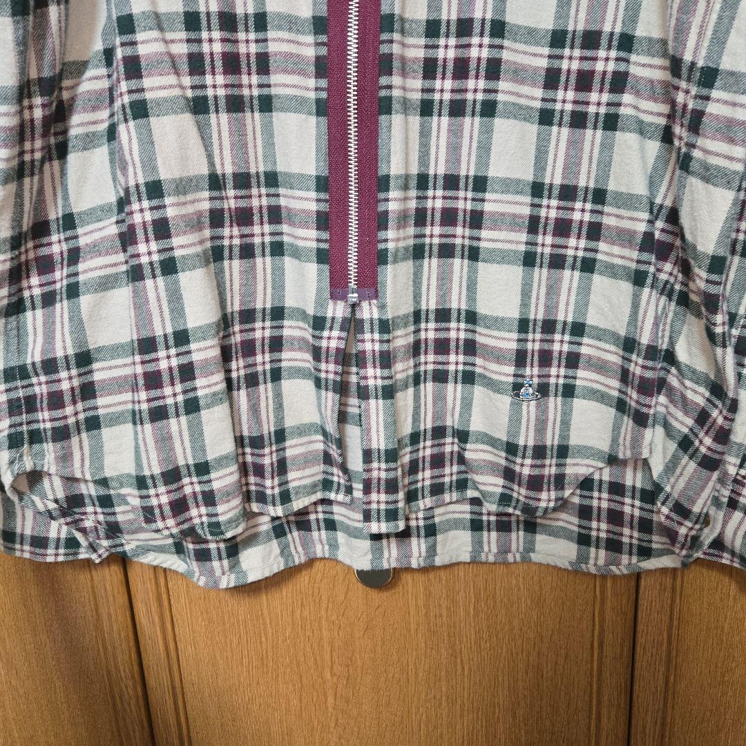 ジップアップ 長袖チェックシャツ Vivienne Westwood MAN