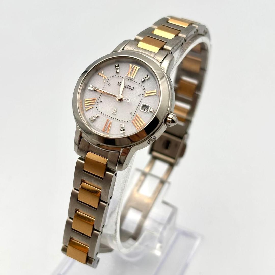 稼働 セイコー ルキア 腕時計 ソーラー レディース 1B22-0CK0 ダイヤ