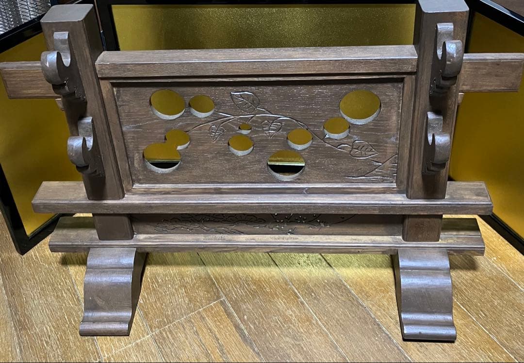 刀掛け 透かし彫り 特注 一点物