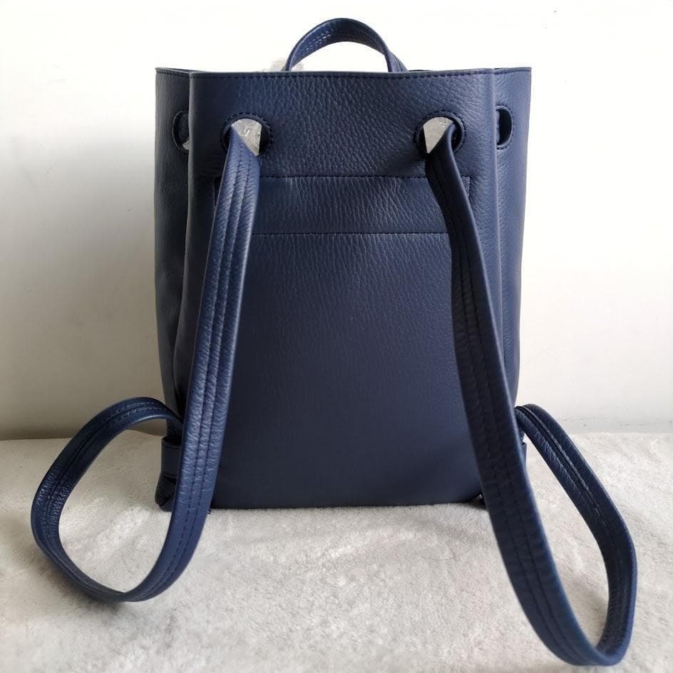 極美品　現行　ヒロフ　リュック　ロシェ　希少　巾着　レザー　ネイビー