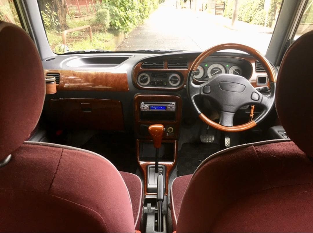 【 ダイハツ ミラジーノ L700S 】シフトゲートウッドパネル 木目