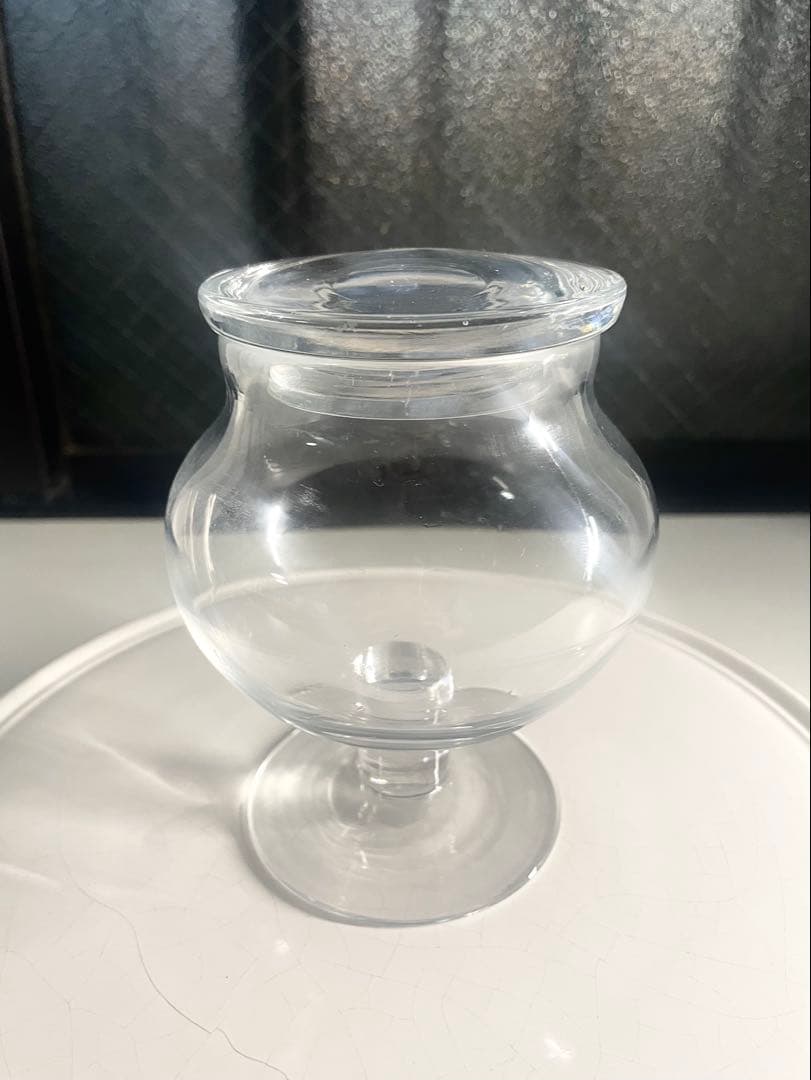 【値下げ中】LAN glasswork ガラス　蓋付き容器 小物入れ