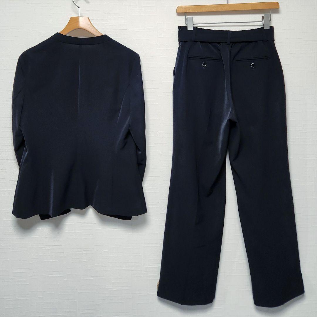 グリーンレーベルリラクシング　レディース　パンツ　スーツ　セットアップ　濃紺