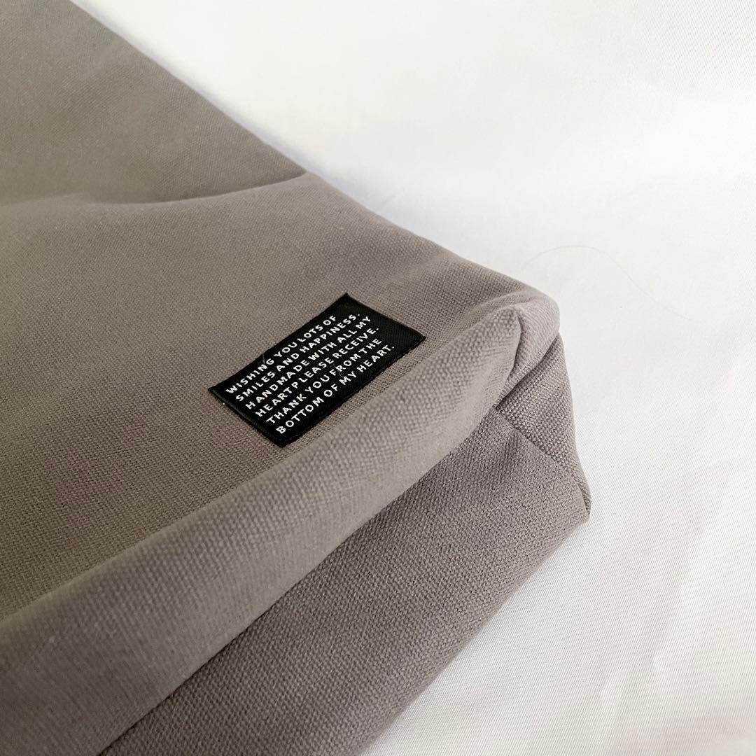 入園入学　レッスンバッグ　図書本バッグ　通園バッグ　グレー　無地　シンプル