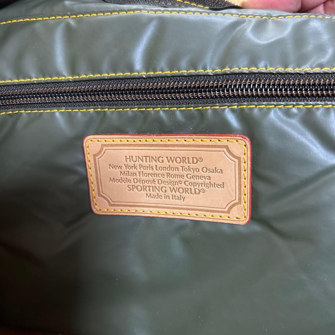 HUNTING WORLD ボストンバッグ ダークグリーン