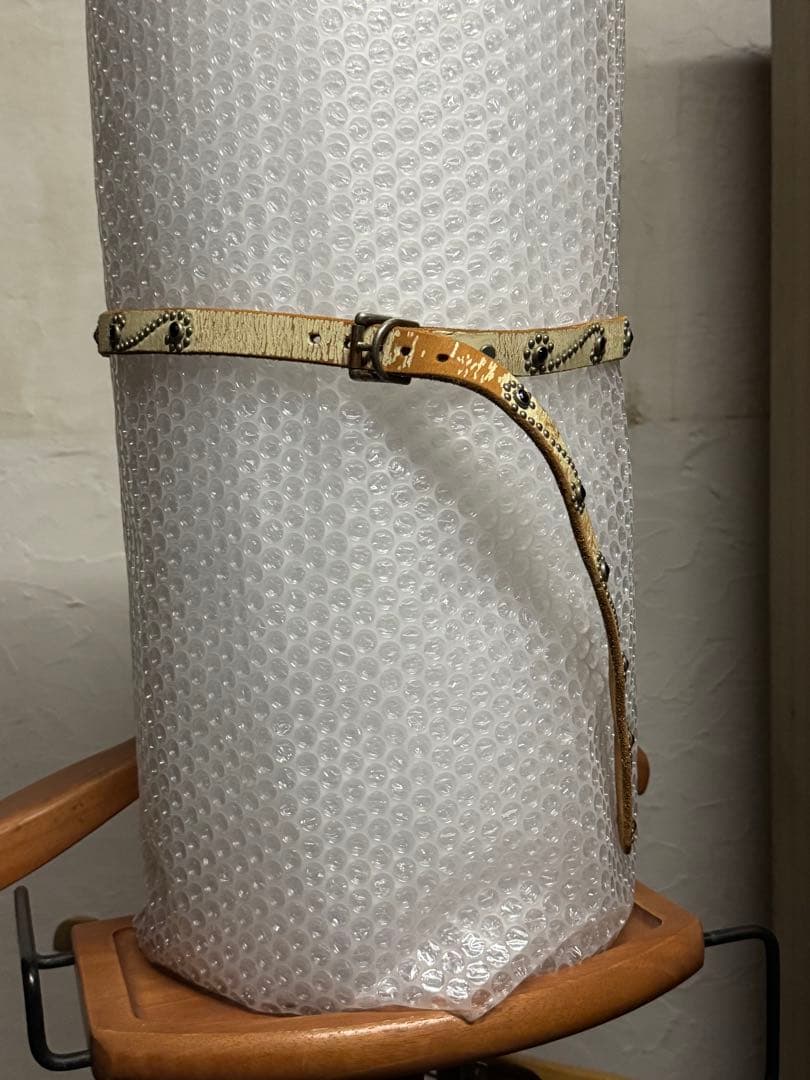 HTC Leather Narrow Studs Belt スタッズベルト 白