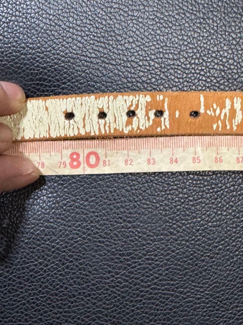 HTC Leather Narrow Studs Belt スタッズベルト 白