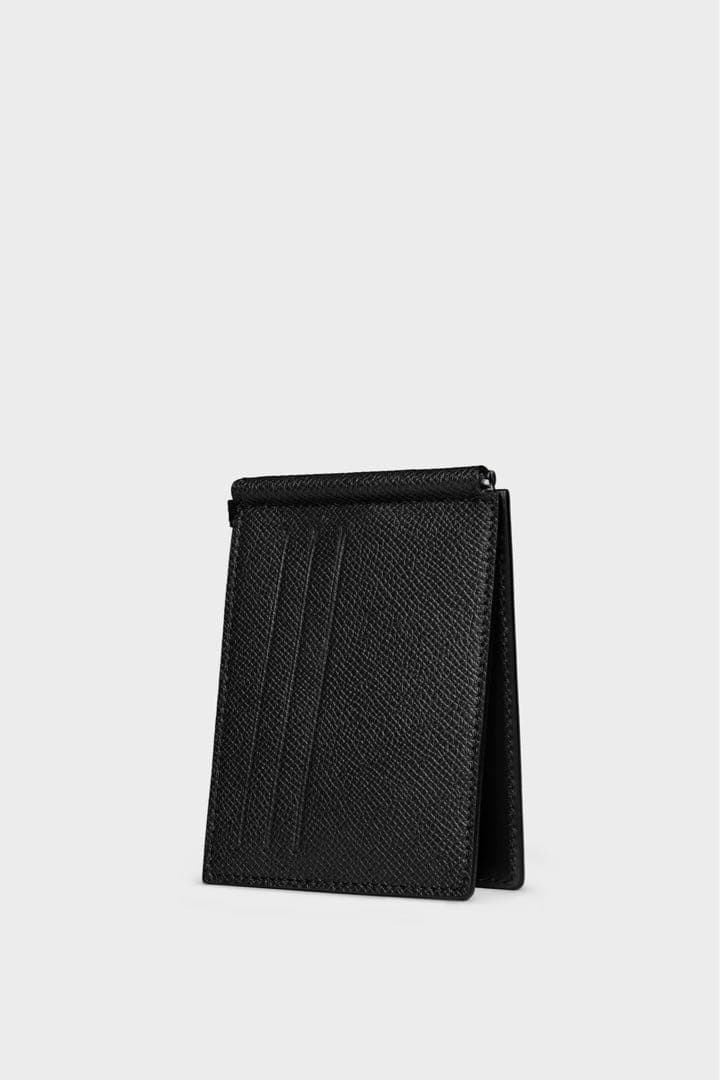 マルジェラ　4ステッチ マネークリップ ウォレット　黒