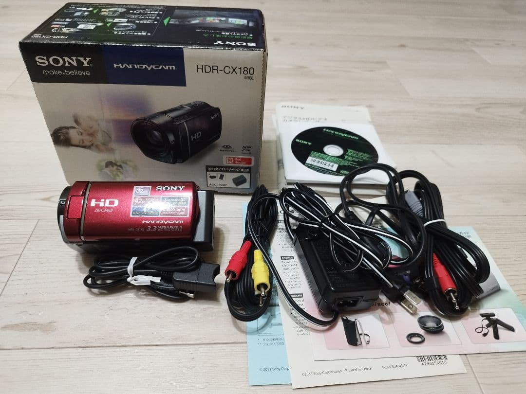 SONY HDR-CX180 ビデオカメラ ハンディカム レッド