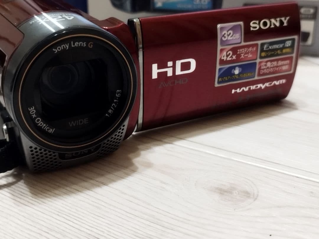 SONY HDR-CX180 ビデオカメラ ハンディカム レッド