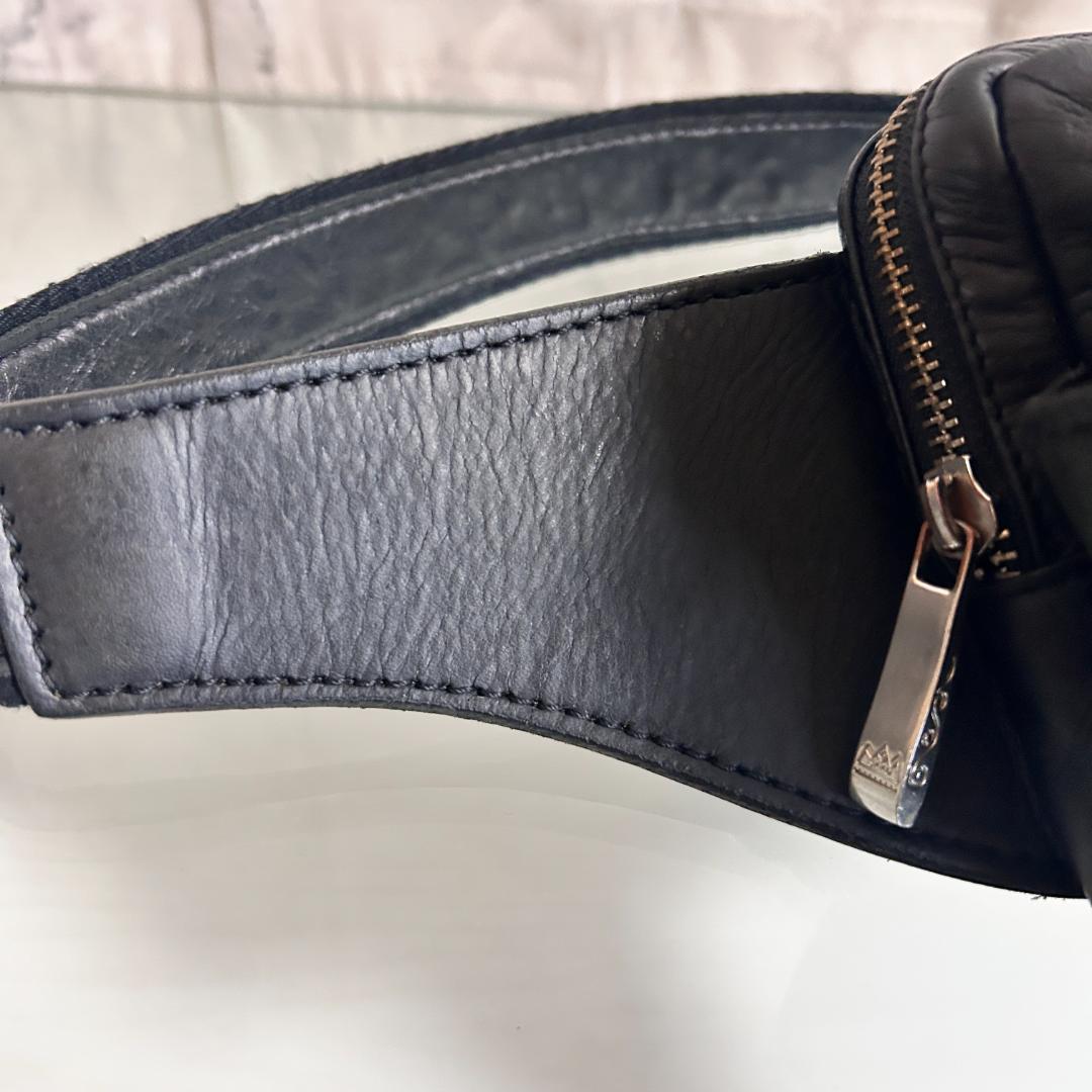 SAAD サード オールレザー ブランドロゴ金具 斜め掛け可能 ボディバック