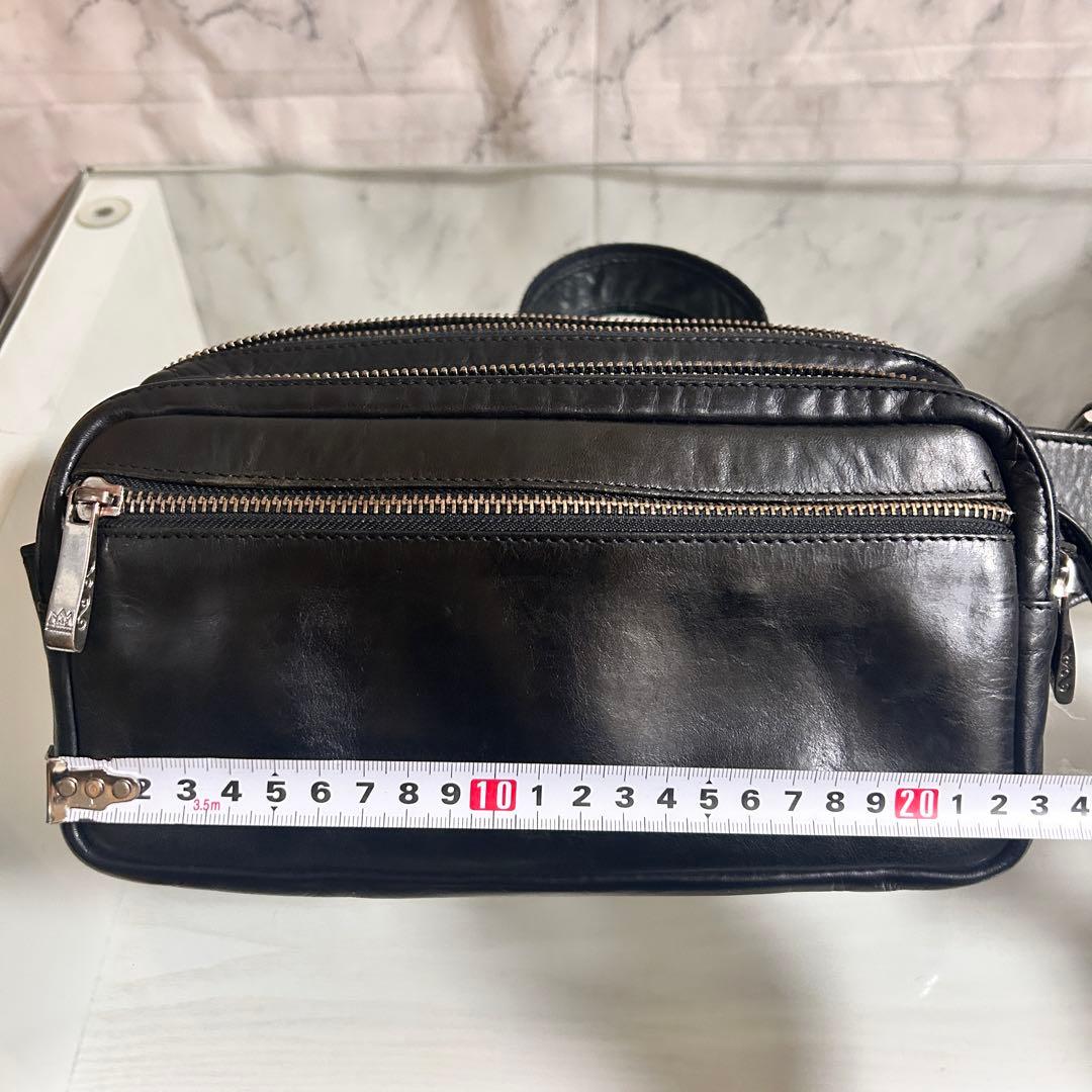 SAAD サード オールレザー ブランドロゴ金具 斜め掛け可能 ボディバック