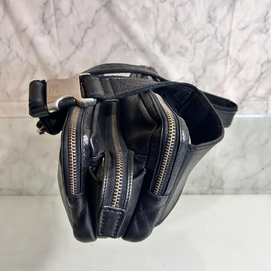 SAAD サード オールレザー ブランドロゴ金具 斜め掛け可能 ボディバック