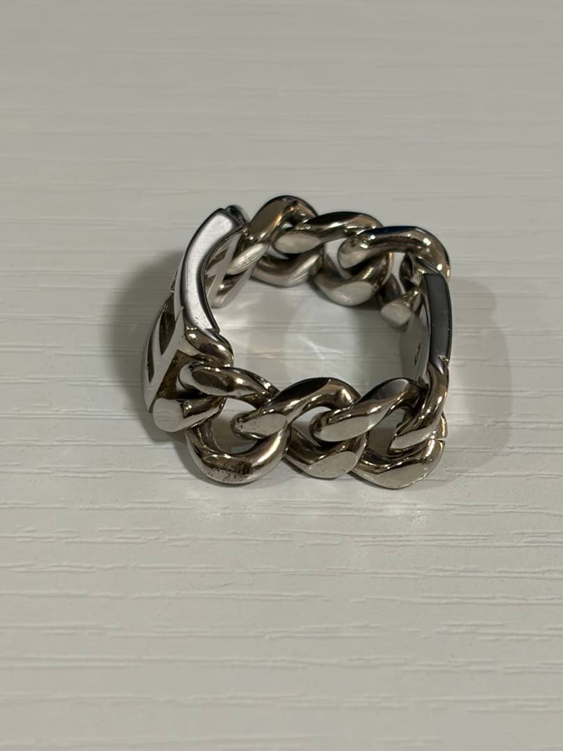 FENDI フェンディ チェーンリング バゲット FFシルバー ロゴSsize