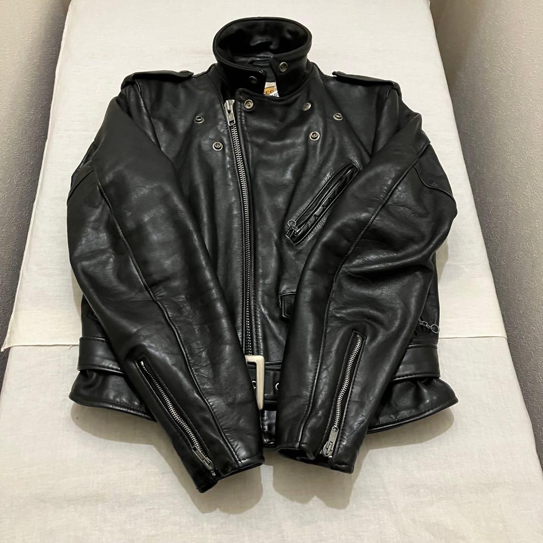 Schottショットライダース80sヴィンテージレザーUSAアメリカ米国黒革38