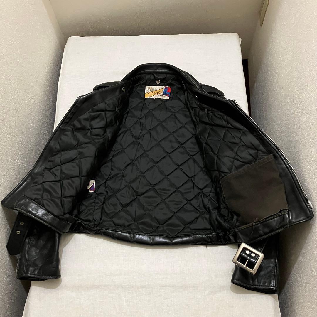 Schottショットライダース80sヴィンテージレザーUSAアメリカ米国黒革38