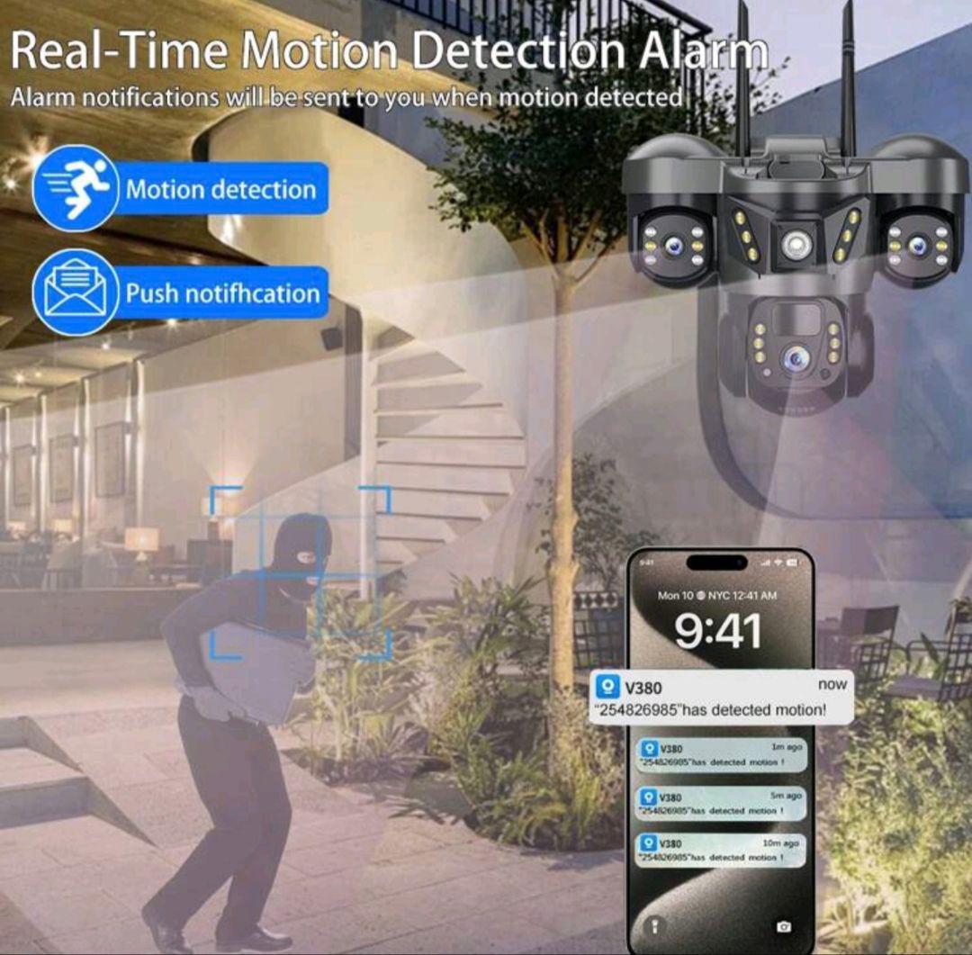 4G V380 15MP ソーラー防犯カメラ