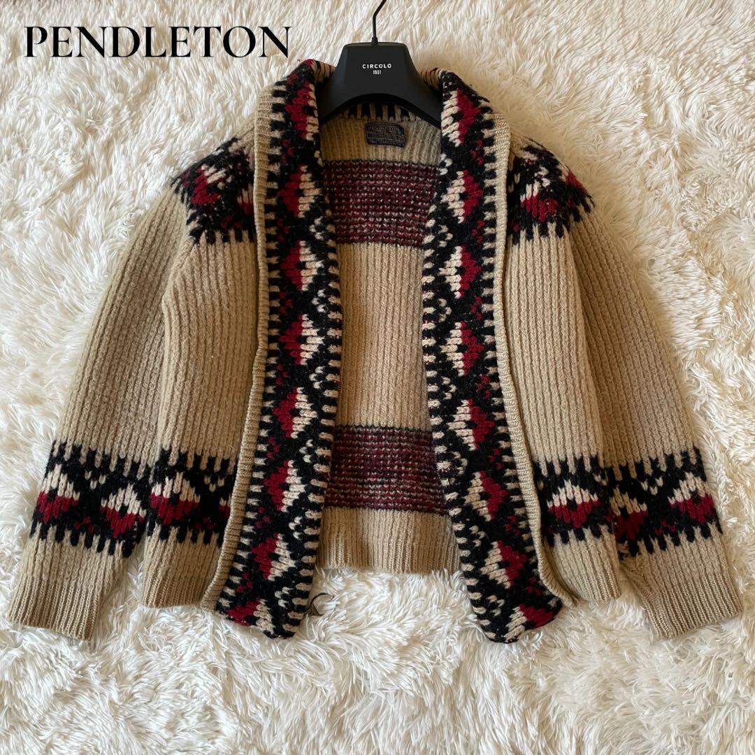 希少70〜80s USA製 PENDLETON カウチンTALON リングジップ