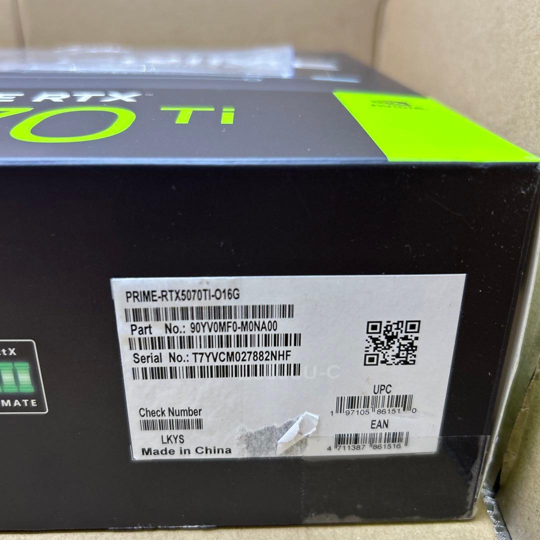 グラフィックボード・グラボ・ビデオカード ASUS NVIDIA GeForce RTX 5070Ti