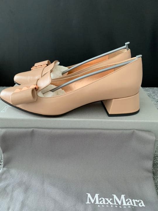 最終！新品イタリア製マックスマーラパンプスピンクベージュ24cm