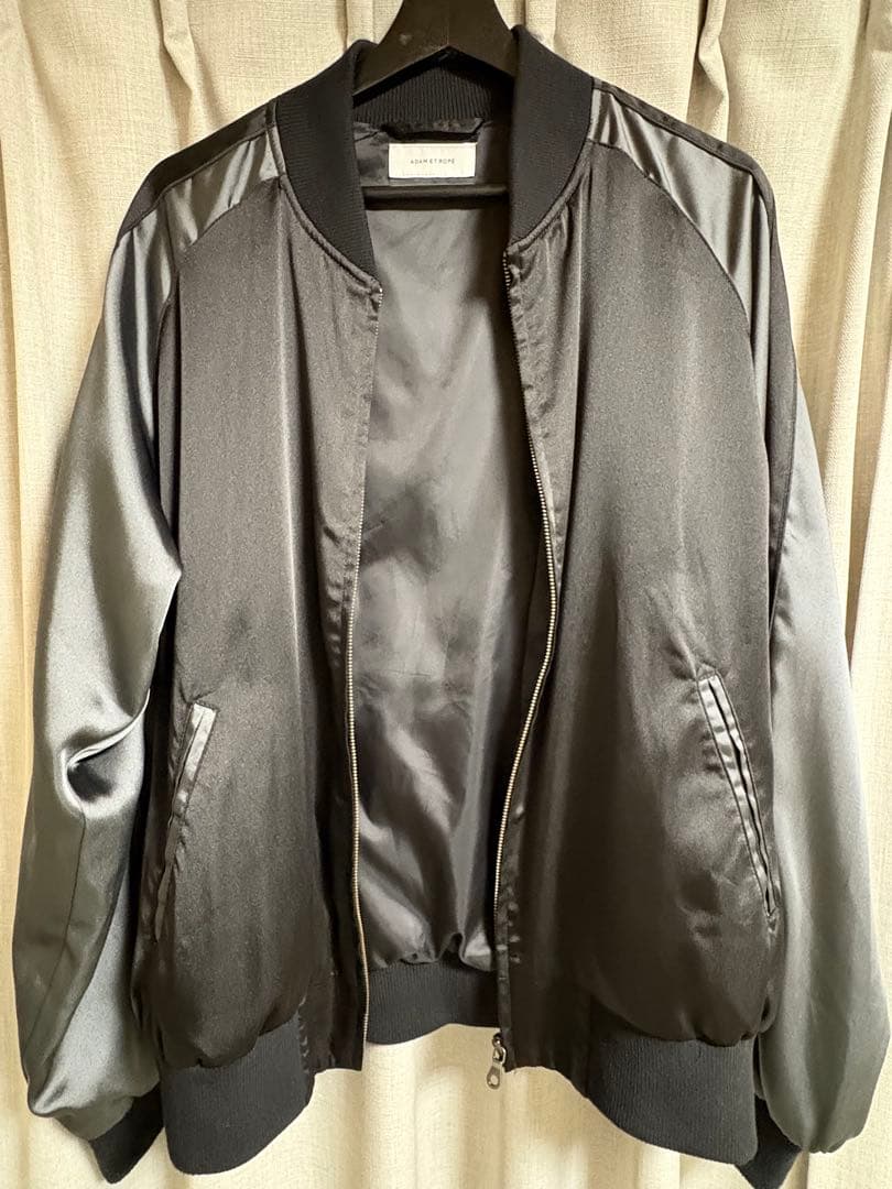 ADAM ET ROPÉ スカジャンEUPHORIA刺繍 ブラック×グレー M