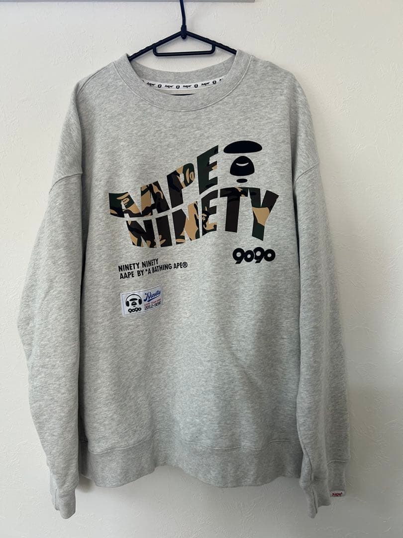 【希少】9090×Aapeコラボ　トレーナー　XLサイズ