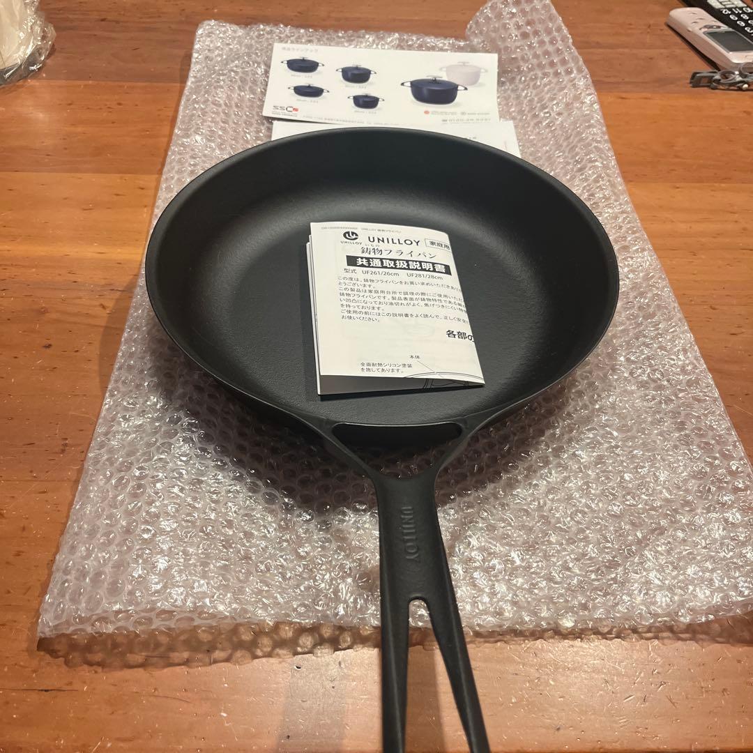 未使用品 UNILLOY(ユニロイ)　鋳物フライパン 28cm オール熱源