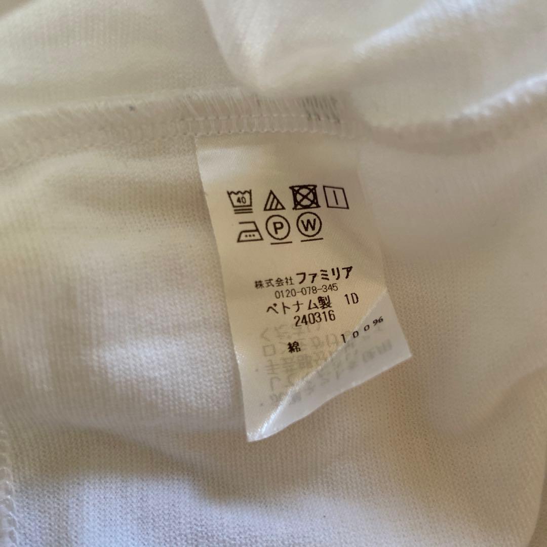 美品　familiar ネイビーワンピース ブラウスセット　90