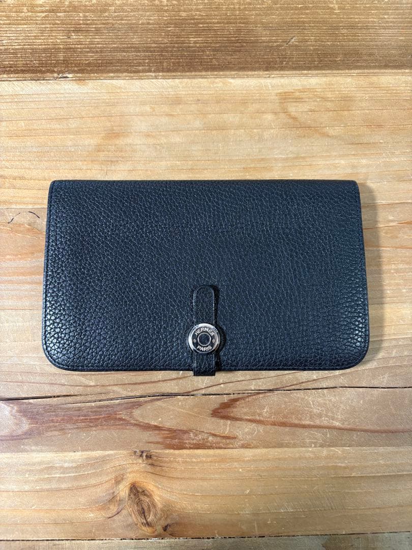 c*n様 エルメス ドゴンGM 長財布 ブラック