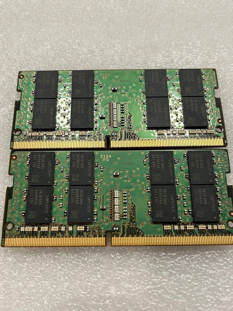 H2 SAMSUNG 16GB2枚32GB PC4BIOSチェック✅3200AA