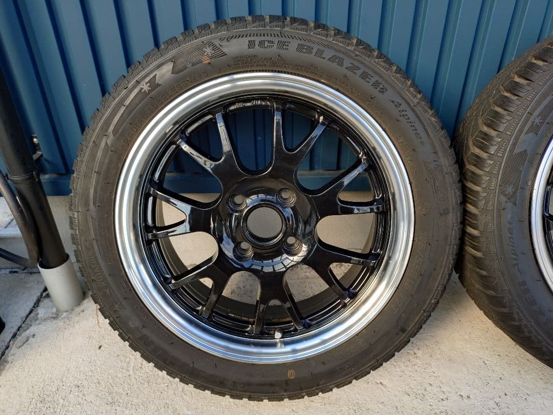 美品ホイール バリ山 スタッドレス 175/55R15 2022年製 2本分①