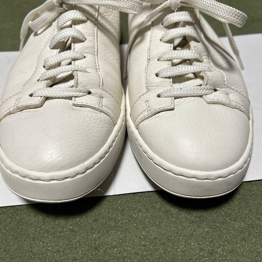 サントーニ☆レザースニーカー☆白☆サイズ７☆美品