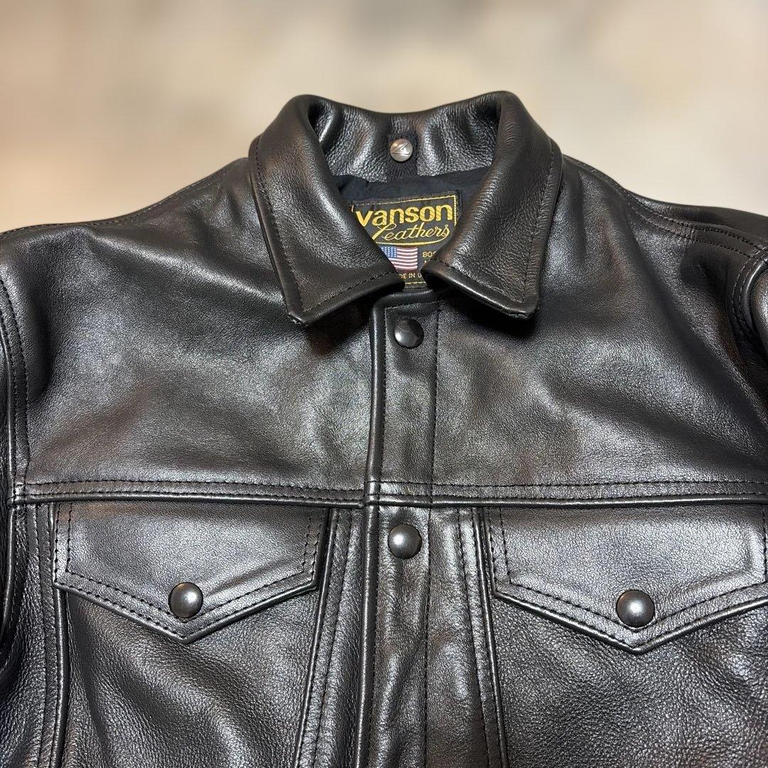 バンソン DJCB 34 レザー トラッカージャケット サードタイプ