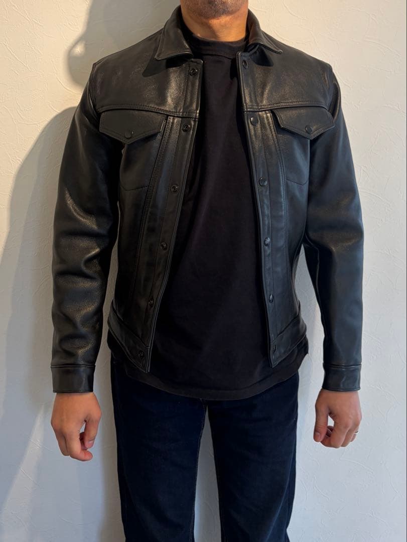 バンソン DJCB 34 レザー トラッカージャケット サードタイプ