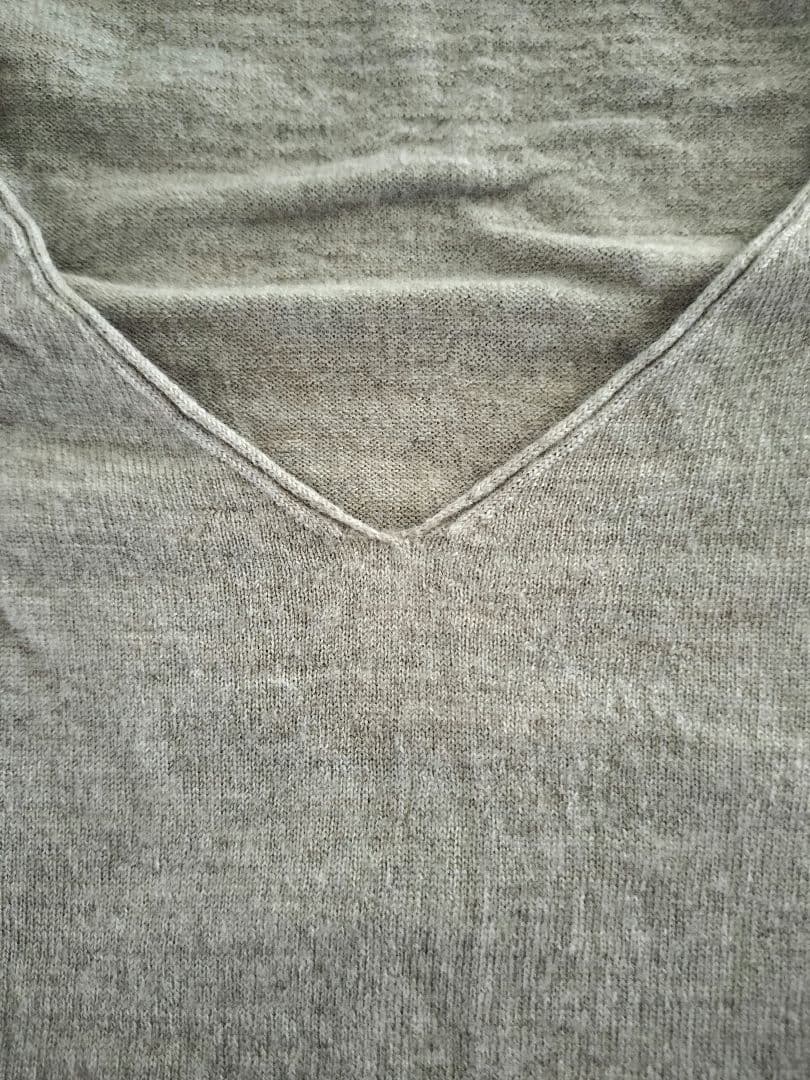 コトリワークス　ばばシャツ　ベージュ Vネック　s