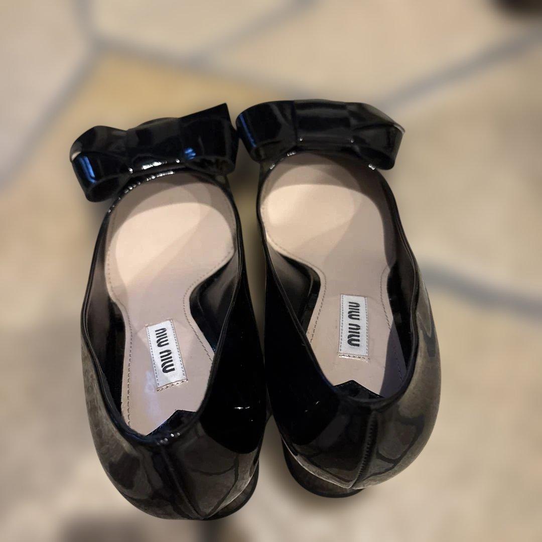 ア*サ様 Miu Miu ブラックリボンパンプス
