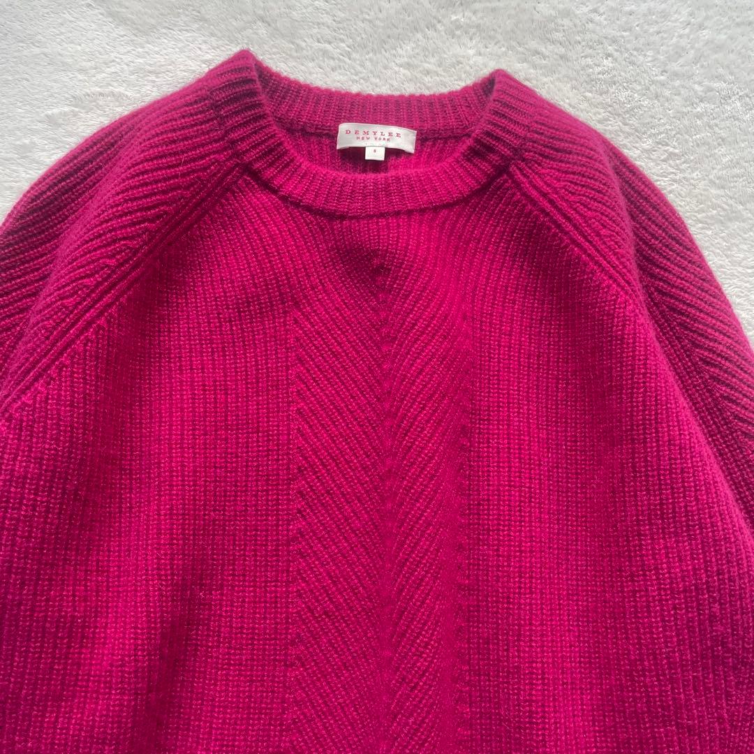 デミリー　クルーネックカシミヤニットプルオーバー　カシミア100%