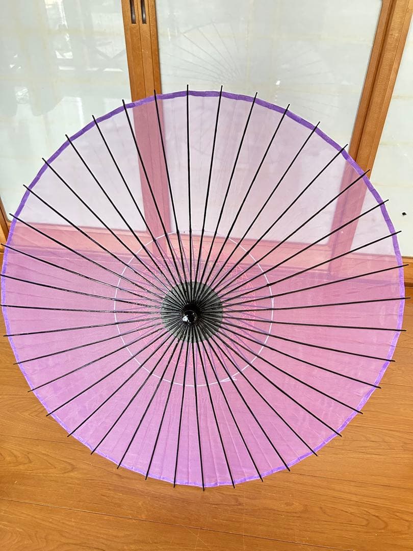 つるとかめ「新品、未使用」貴重　和傘 継柄 踊り傘　絹傘