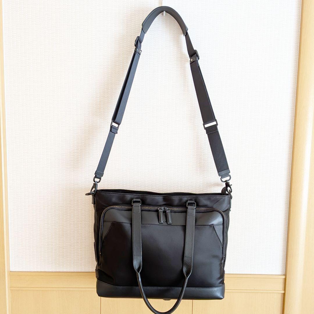VICTORINOX トートバッグ ナイロンレザー 革 本革　ブラック　大容量