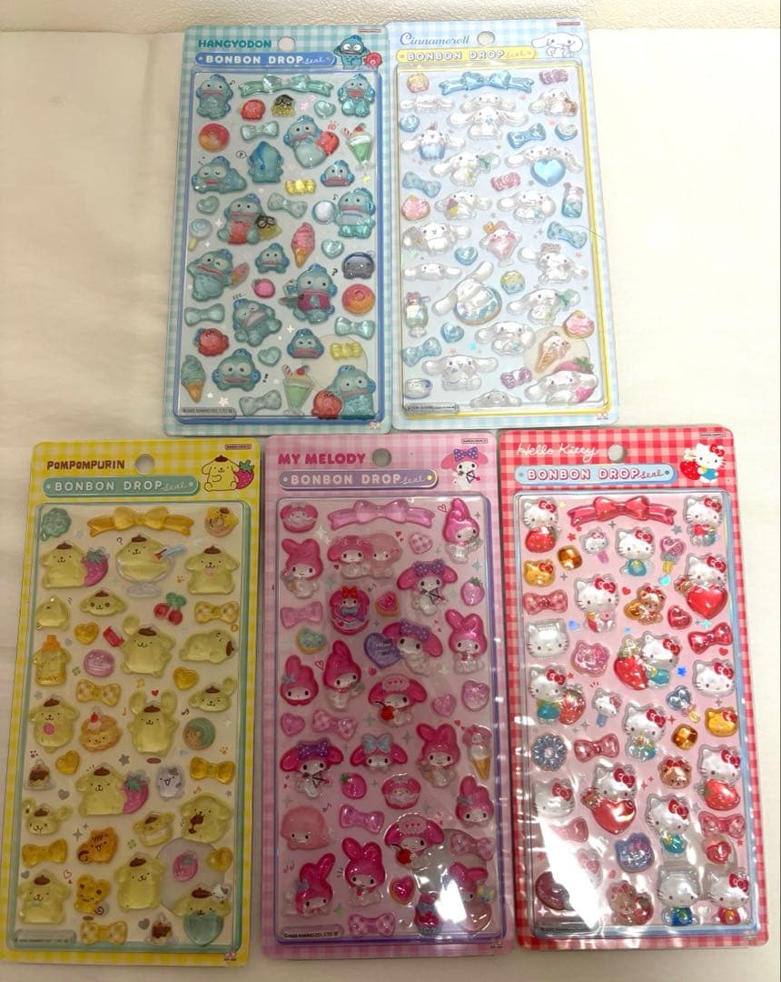 【正規品】 ボンボンドロップシール　サンリオ　第二弾　5種